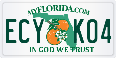 FL license plate ECYK04