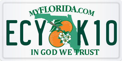 FL license plate ECYK10