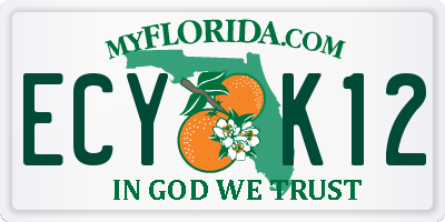 FL license plate ECYK12