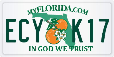 FL license plate ECYK17