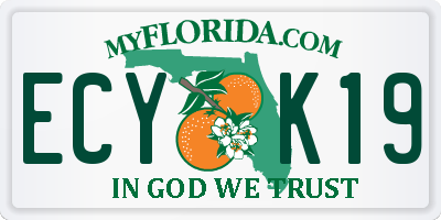 FL license plate ECYK19