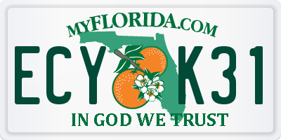 FL license plate ECYK31