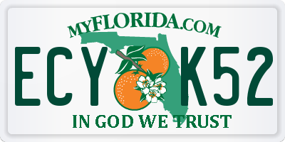 FL license plate ECYK52