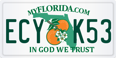 FL license plate ECYK53