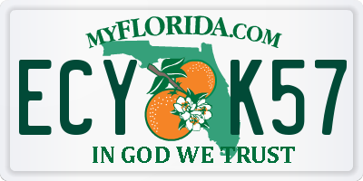 FL license plate ECYK57