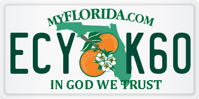 FL license plate ECYK60