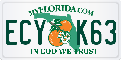 FL license plate ECYK63