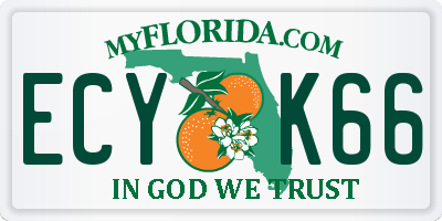 FL license plate ECYK66