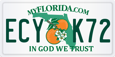 FL license plate ECYK72