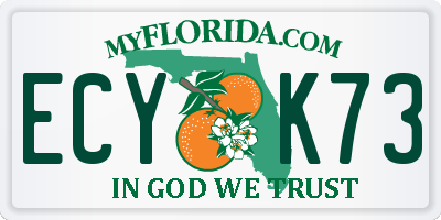 FL license plate ECYK73