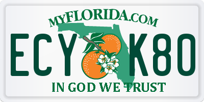 FL license plate ECYK80