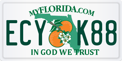 FL license plate ECYK88