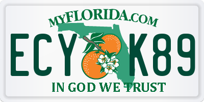 FL license plate ECYK89