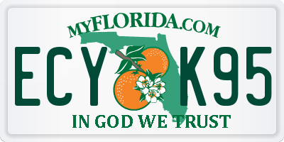 FL license plate ECYK95