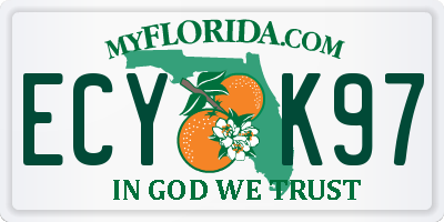 FL license plate ECYK97