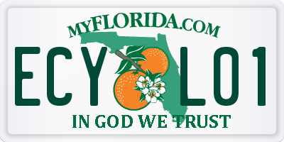FL license plate ECYL01