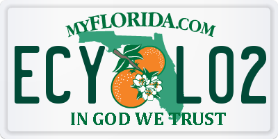 FL license plate ECYL02