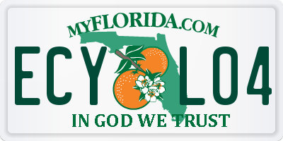FL license plate ECYL04