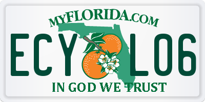 FL license plate ECYL06