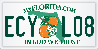 FL license plate ECYL08