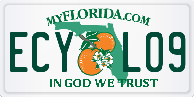 FL license plate ECYL09