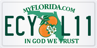 FL license plate ECYL11