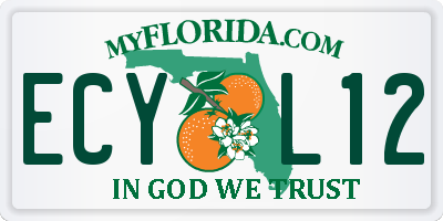 FL license plate ECYL12