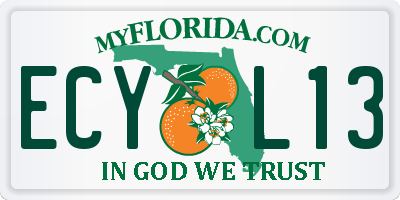 FL license plate ECYL13