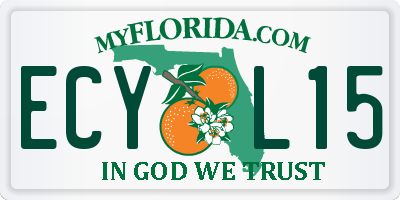 FL license plate ECYL15