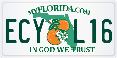 FL license plate ECYL16
