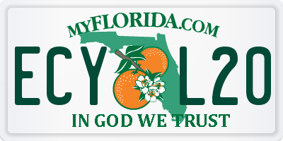 FL license plate ECYL20