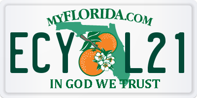 FL license plate ECYL21