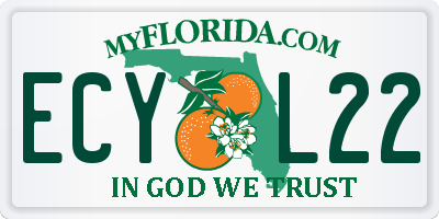 FL license plate ECYL22
