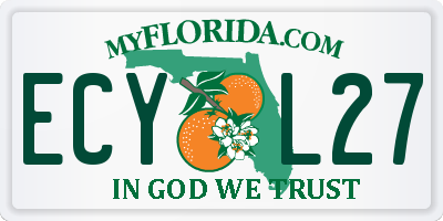 FL license plate ECYL27