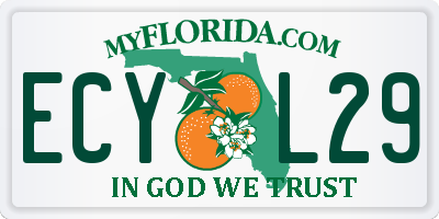 FL license plate ECYL29