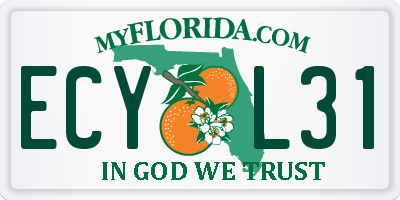 FL license plate ECYL31