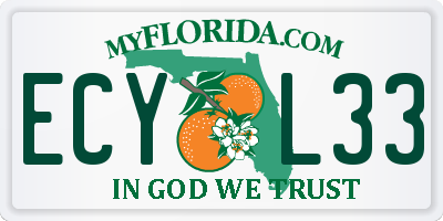 FL license plate ECYL33