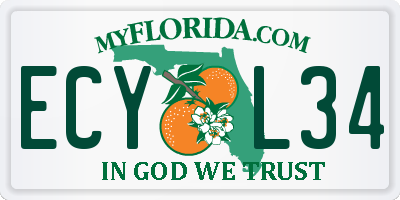 FL license plate ECYL34