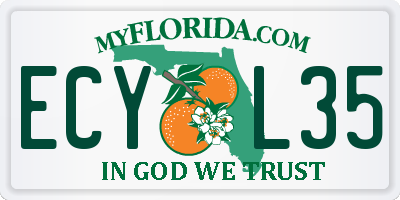 FL license plate ECYL35