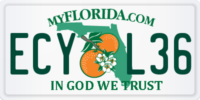 FL license plate ECYL36