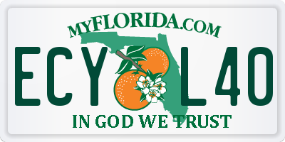 FL license plate ECYL40