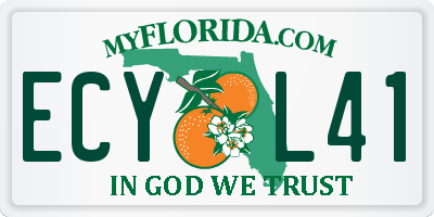 FL license plate ECYL41