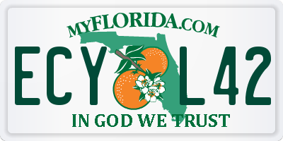 FL license plate ECYL42