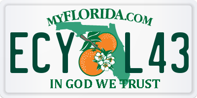 FL license plate ECYL43