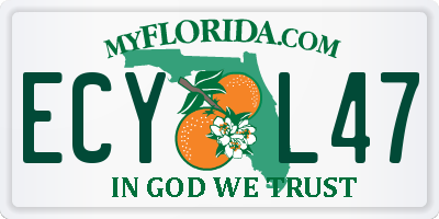 FL license plate ECYL47
