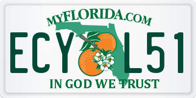 FL license plate ECYL51