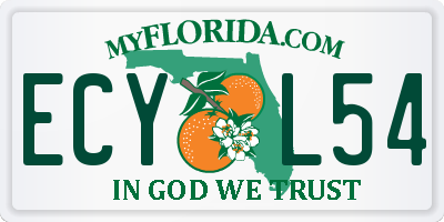 FL license plate ECYL54
