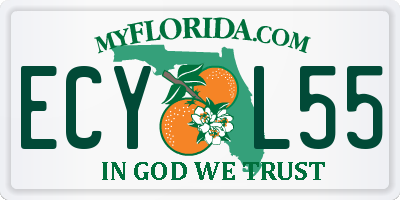 FL license plate ECYL55