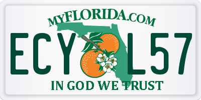 FL license plate ECYL57