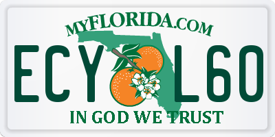 FL license plate ECYL60